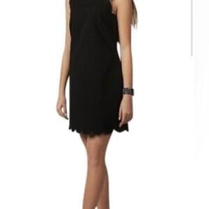 J.Crew Factory Scallop Mini Dress in Navy